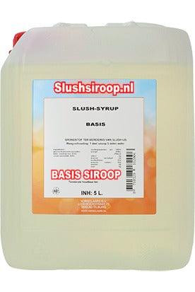 Slushsiroop BASIS-SIROOP - tank met 5 ltr - Vorselaars - Slushsiroop.nl