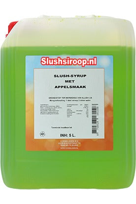Slushsiroop APPEL - tank met 5 ltr - Vorselaars - Slushsiroop.nl