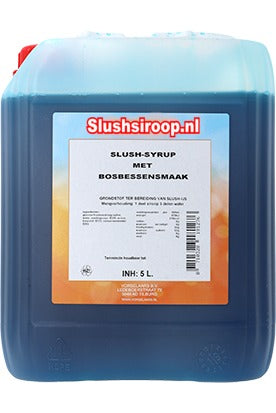 Slushsiroop BOSBESSEN smaak - tank met 5 ltr - Vorselaars - Slushsiroop.nl