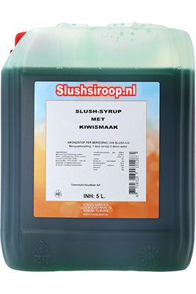 Slushsiroop KIWI smaak - tank met 5 ltr - Vorselaars - Slushsiroop.nl